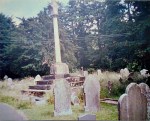 Cross/war memorial in St Teilo's churchyard.