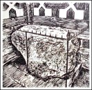 Maen Huail Stone at Ruthin, Denbighshire (Illustration).