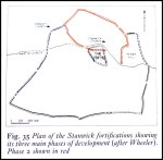 Plan of Stanwick Fortifications (after Wheeler)